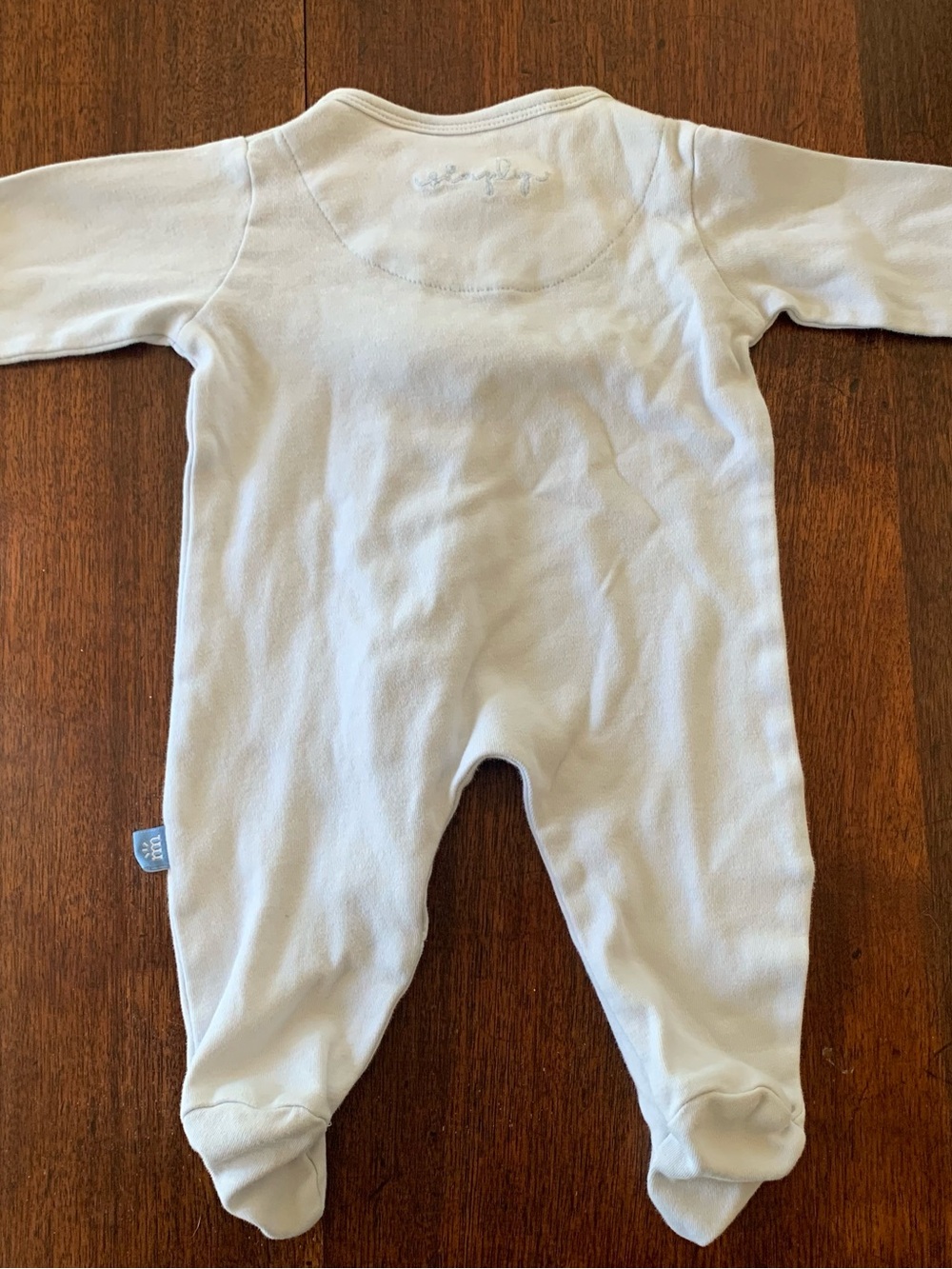 Simply Magnetic Me Baby Footed One-Piece - pale blue